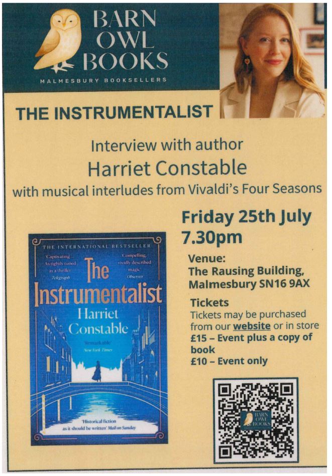 Barn Owl Books - The Instrumentalist- Interview with Author Harriet Constable